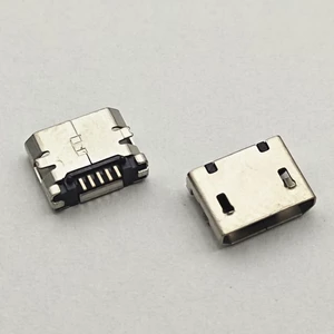 10pcs Micro USB Connector SMD female socket No side Flat mouth 5pin Short needle for Mobile phone Tail Data plug Charging port
