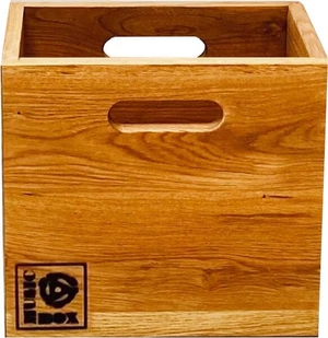 Music Box Designs 7 inch Vinyl Storage Box- ‘Singles Going Steady' Oiled Oak  La boîte Boîte pour disques LP