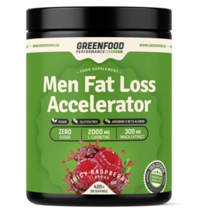 GREENFOOD NUTRITION Performance men fat loss accelerator šťavnatá malina 420 g