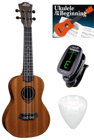 LAG TKU-10C Tiki Uku Ukulele SET Ukulélé concert Natural