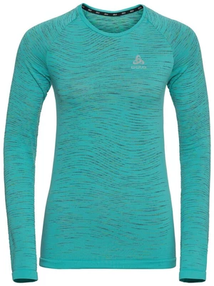 Odlo Blackcomb Ceramicool T-Shirt Jaded/Space Dye XS Běžecké tričko s dlouhým rukávem