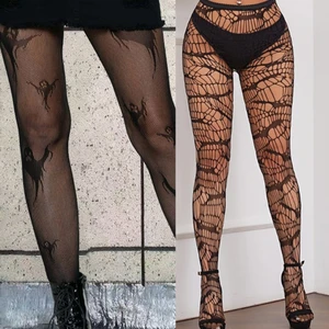 Summer Thin Sheer Patterned Stockings for Women Sweet Sexy Fishnet Stockings Pantyhose High Waist Pantyhose Tights