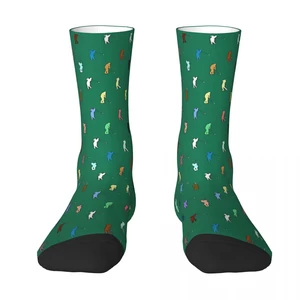 Retro Golf Pattern Sock Socks Men Women Polyester Stockings Customizable Design