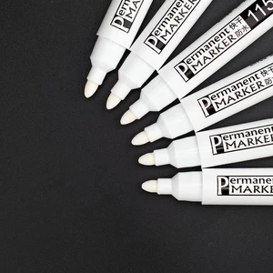 1Pc Oil Permanent Marker Pens Craftwork Supplies Waterproof Oil Permanent Marker Pens White Color Painting Drawing Glass