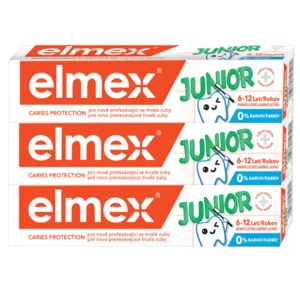 Elmex Junior Zubní pasta pro děti ve věku 6-12 let 3 x 75 ml