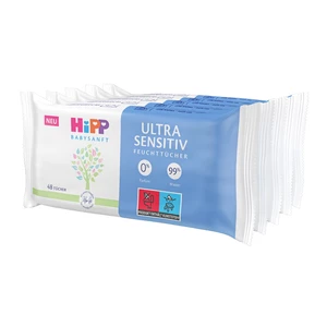 HiPP HiPP Babysanft Čistící vlhčené ubrousky ULTRA SENSITIV 5 x 48 ks 5 x 48 ks