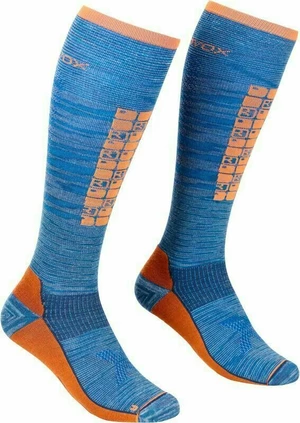 Ortovox Ski Compression Long M Safety Blue 39-41 Lyžařské ponožky