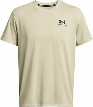 Under Armour Men's UA Logo Embroidered Heavyweight Short Sleeve Silt/Black XL Fitness T-Shirt