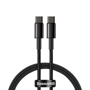 Rychlonabíjecí datový kabel Baseus Tungsten Gold 100W 1m USB-C na USB-C černý