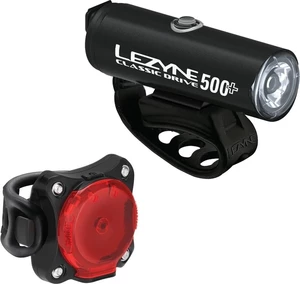 Lezyne Classic Drive 500+/Zecto Drive 200+ Pair Satin Black/Black Front 700 lm / Rear 200 lm Față-Spate Lumini bicicletă