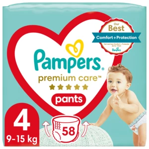 Pampers Premium Care Pants vel. 4 dětské plenkové kalhotky 58 ks