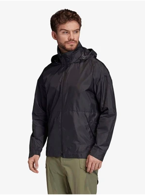 Black men's lightweight jacket with hood adidas Performance Urban Wind. -Mens