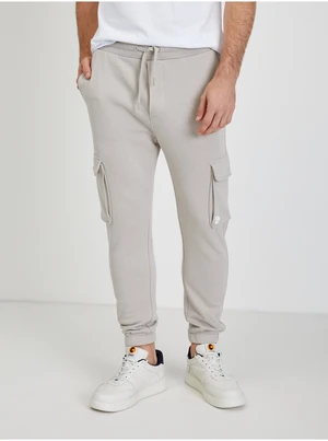 Light gray men's sweatpants with pockets Tom Tailor Denim - Men