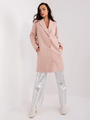 Light pink women's coat with lining