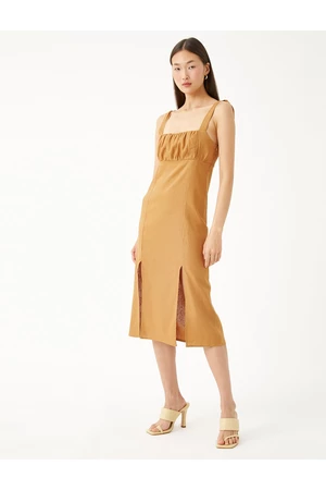Koton Rachel Araz X - Linen Blend Midi Length Dress