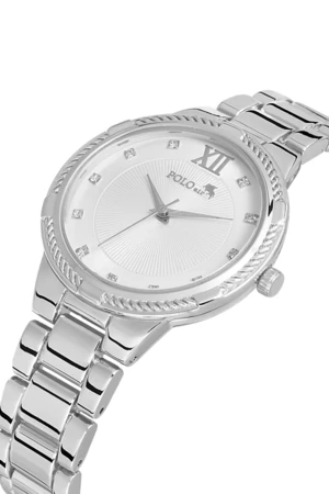 Polo Air Metal Strap Stylish Women's Wristwatch Silver Color