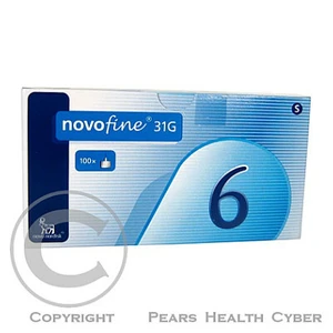 NovoFine jehla 31Gx6 mm 100 ks
