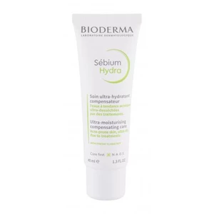 BIODERMA Sébium Hydra Cream 40 ml denný pleťový krém pre ženy na mastnú pleť; na problematickú pleť s akné