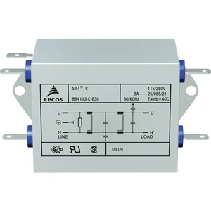 TDK B84113CB30 odrušovací filter samohasiace 250 V/AC 3 A 4.7 mH (d x š x v) 89.5 x 50.8 x 38.1 mm 1 ks