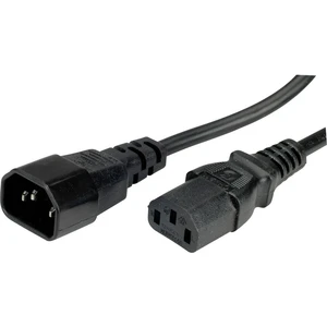 Value 19.99.1510 napájací prepojovací kábel  čierna 1.00 m