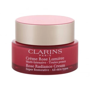 Clarins Rose Radiance 50 ml denný pleťový krém na veľmi suchú pleť; výživa a regenerácia pleti; na dehydratovanu pleť; proti vráskam