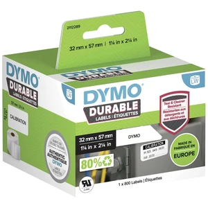 DYMO 2112289 etikety v roli 57 x 32 mm polypropylénová fólia biela 800 ks permanentné univerzálne etikety, adresná nálep