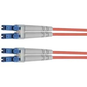 Optické vlákno kabel Telegärtner L00873A0009 [1x zástrčka LC - 1x zástrčka LC], 5.00 m, fialová