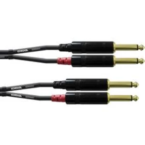 Kabelový adaptér Cordial CFU 6 PP [2x jack zástrčka 6,3 mm - 2x jack zástrčka 6,3 mm], 6.00 m, černá
