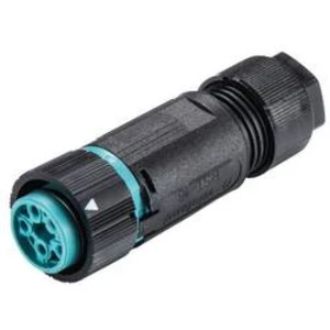 RST® MINI kabelová zásuvka RSTI164/5 Wieland 46.051.4553.6, kulatý faston, Provedení konektoru: spojka, rovná 4 + PE, 1 ks