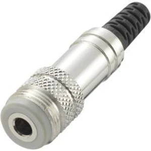 Jack konektor 3.5 mm TRU COMPONENTS 718927 zásuvka, rovná, pólů 4, stříbrná, 1 ks, stereo