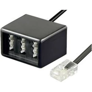 RJ45, TAE adaptér Basetech BT-1602101, 20.00 cm, černá