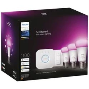 LED žárovka Philips Lighting Hue Hue White & Col. Amb. E27 3er Starter Set inkl. DimmerSwitch 3x800lm 75W, E27, 27 W, N/A