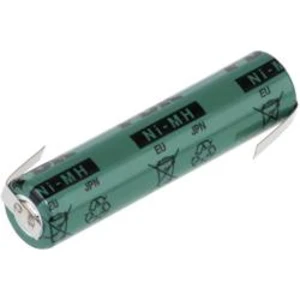 Akumulátor s pájecími kontakty NiMH Sanyo AAA, 1,2 V, 730 mAh