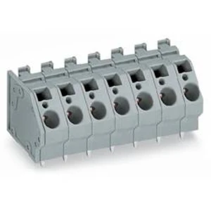 Pružinová svorkovnice WAGO 745-360, 6.00 mm², Pólů 10, šedá, 16 ks