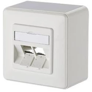 Síťová zásuvka na omítku nevybavený specifikací Metz Connect 130B20D20002KE, 130B20D20002KE, 2 porty, čistě bílá