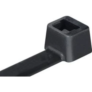 Stahovací pásky HellermannTyton UB1-PA66-BK 138-01980, 100 mm, PA66, černá, 1000 ks