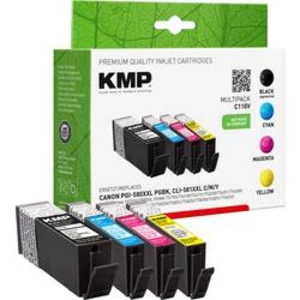 Ink set sada náplní do tiskárny KMP C110V 1576,0205, kompatibilní, černá, azurová, purppurová, žlutá