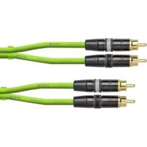 Propojovací kabel Cordial CEONDJRCA0.6G [1x cinch zástrčka - 1x cinch zástrčka], 0.60 m, zelená