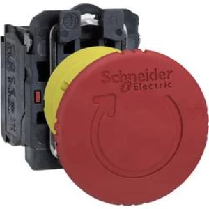 Tlačítko nouzového vypínače Schneider Electric XB5AS8442, kovový přední prstenec, s nouzovým vypínačem, okrouhlý, nastavitelný, zablokovatelný , 120 V