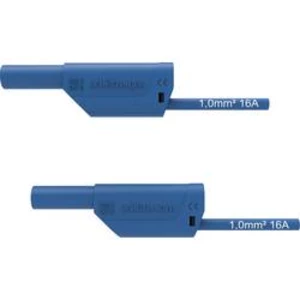 Schützinger VSFK 8700 / 1 / 50 / BL bezpečnostní měřicí kabely [4 mm zástrčka - 4 mm zástrčka] modrá, 50.00 cm