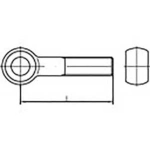 Očkový šroub TOOLCRAFT TO-6854853, N/A, M8, 130 mm, ocel, 25 ks