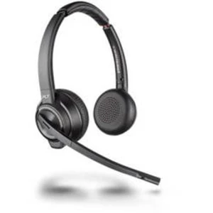 Telefonní headset s Bluetooth, DECT bez kabelu, stereo Plantronics Savi W8220-M USB binaural ANC na uši černá