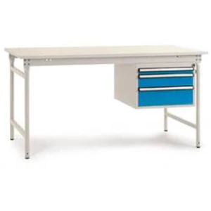 Manuflex BB5277.7016 Kompletní servírovací stolek základní stacionárně s plastová destička + pouzdro vestavné, Šxhxv: 1250 x 800 x 780 mm