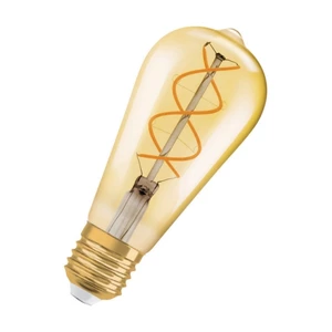 LED žárovka Vintage 1906 E27 OSRAM 4,5W (25W) teplá bílá (2000K) Retro Filament Gold Edison stmívatelná