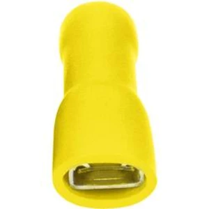 Faston zásuvka Vogt Verbindungstechnik 3947 6.3 mm x 0.8 mm, 180 °, plná izolace, žlutá, 1 ks