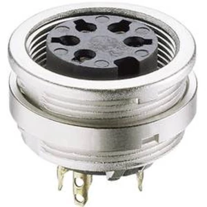 DIN kruhový konektor Lumberg KFV 50 KFV 50 zásuvka, vestavná vertikální, pólů 5, stříbrná, 1 ks