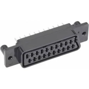 SCART konektor BKL 903012, zásuvka vestavná vertikální, 21pól., černá