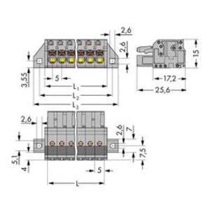 Zásuvkový konektor na kabel WAGO 2231-110/031-000, 64.80 mm, pólů 10, rozteč 5 mm, 25 ks