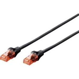 Síťový kabel RJ45 Digitus DK-1617-030/BL, CAT 6, U/UTP, 3.00 m, černá