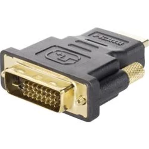 HDMI / DVI adaptér pozlacený,Renkforce černá